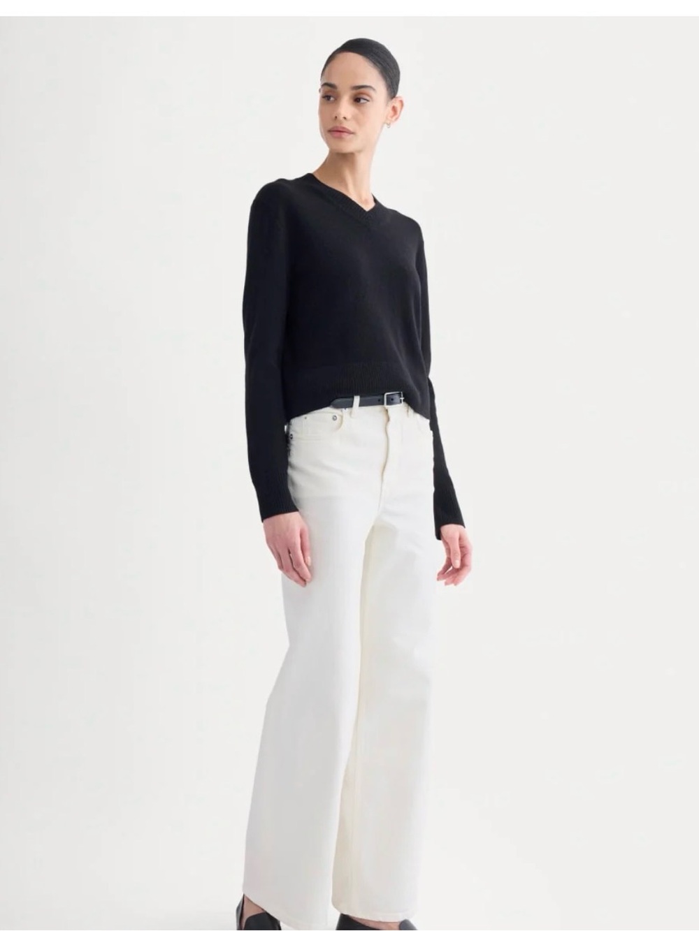 Everlane White Wide-Leg Jeans
